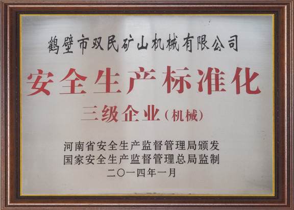 安全生产标准化三级企业